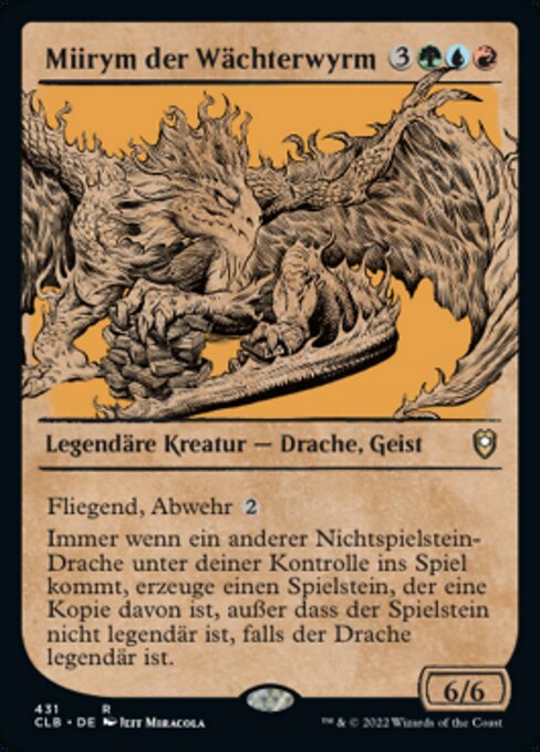 Miirym der Wächterwyrm (V.2) XCLB-431 Rare Excellent Deutsch Foil