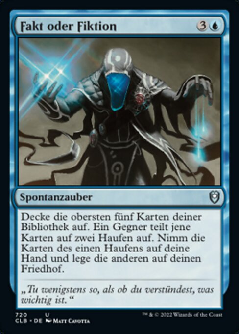 Fakt oder Fiktion XCLB-720 Uncommon Near Mint Deutsch