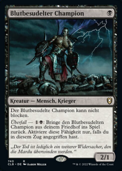 Blutbesudelter Champion XCLB-740 Rare Near Mint Deutsch