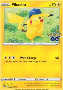 Pikachu PGO-028 Holo Rare Excellent Englisch