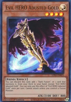 Böser HELD Adusted Gold (V.1) LDS3-025 Ultra Rare Good Deutsch 1. Auflage