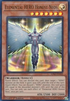 Elementar-HELD Aufrichtiger Neos (V.1) LDS3-102 Ultra Rare Light Played Deutsch 1. Auflage