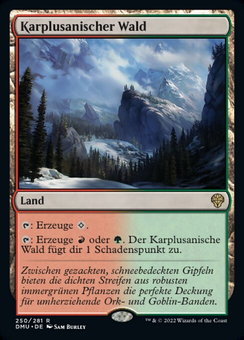 Karplusanischer Wald DMU-250 Rare Near Mint Deutsch Foil