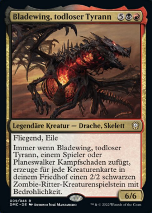 Bladewing, Deathless Tyrant DMC-9 Rare Near Mint Deutsch