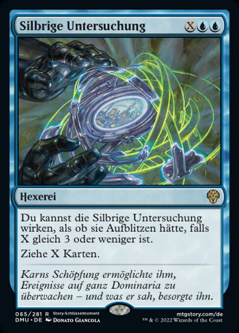 Silbrige Untersuchung DMU-65 Rare Excellent Deutsch Foil