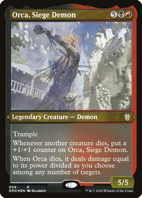 Orca, Siege Demon XDMC-59 Rare Near Mint Deutsch Foil