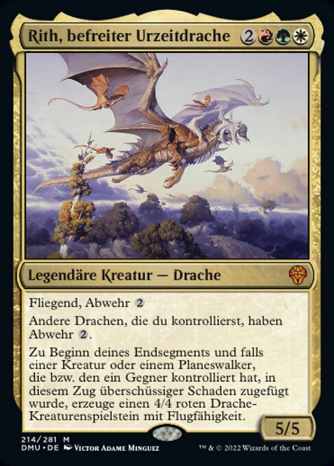 Rith, befreiter Urzeitdrache DMU-214 Mythic Near Mint Deutsch Foil