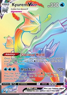 Kyurem VMAX LOR-197 Secret Rare Excellent Deutsch