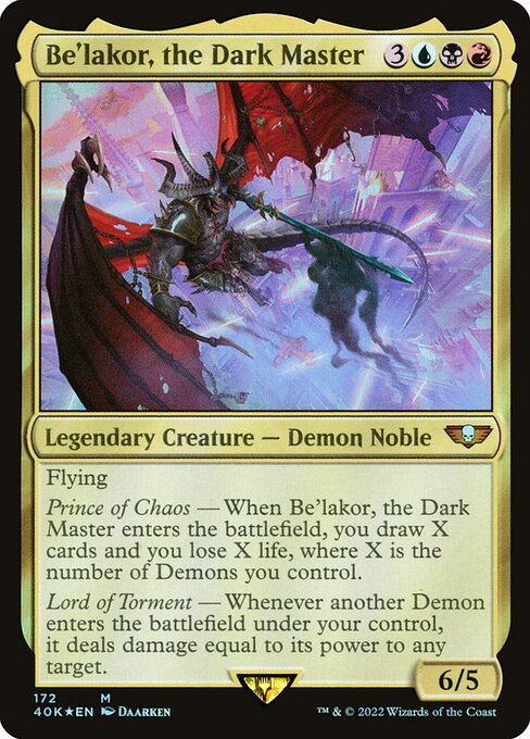 Be'lakor, the Dark Master (V.2) 40K-172 Mythic Near Mint Deutsch Foil