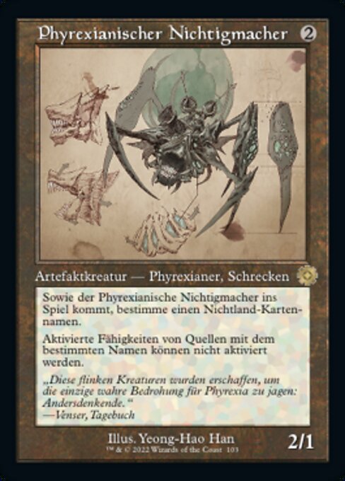 Phyrexianischer Nichtigmacher (V.2) BRR-103 Rare Good Deutsch