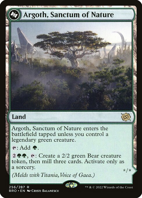 Argoth, Sanctum of Nature // Titania, Gaea Incarnate BRO-256 Rare Excellent Deutsch