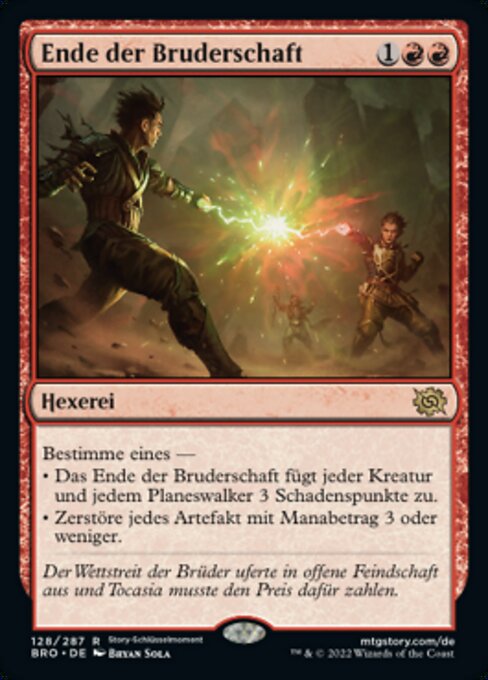 Ende der Bruderschaft BRO-128 Rare Excellent Deutsch