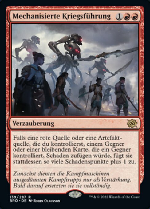 Mechanisierte Kriegsführung BRO-139 Rare Excellent Deutsch Foil