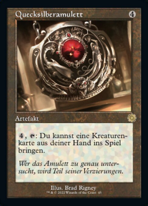 Quecksilberamulett (V.1) BRR-45 Rare Excellent Deutsch Foil