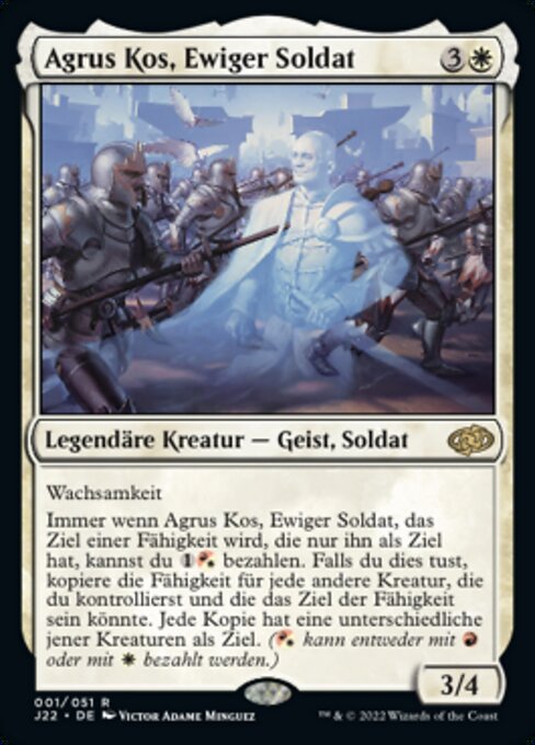 Agrus Kos, Ewiger Soldat J22-1 Rare Excellent Deutsch
