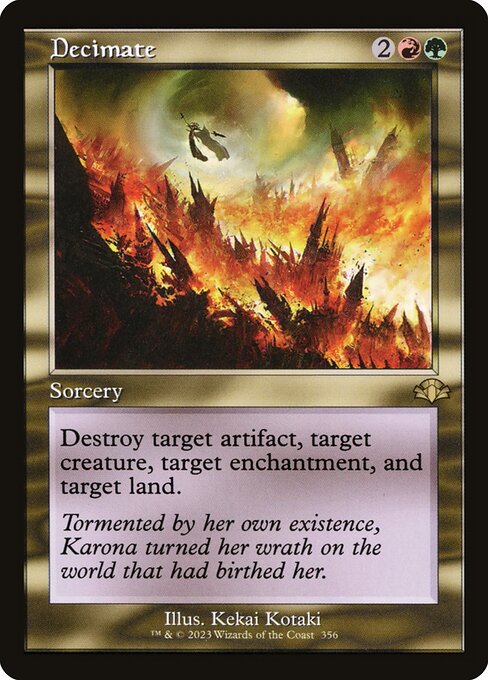 Decimate XDMR-356 Rare Near Mint Englisch