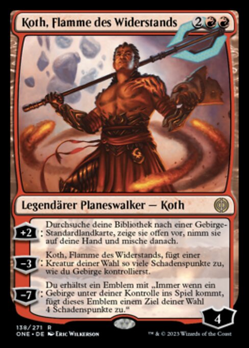 Koth, Flamme des Widerstands ONE-138 Rare Near Mint Deutsch Foil