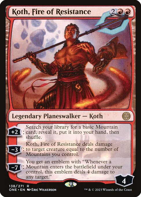 Koth, Fire of Resistance ONE-138 Rare Near Mint Englisch Foil
