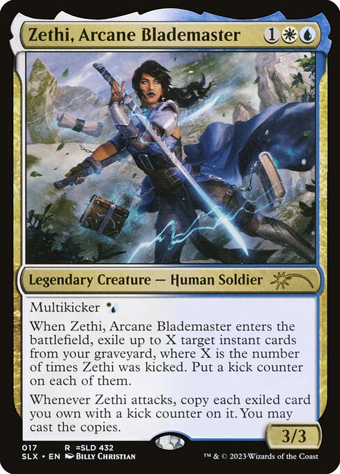 Zethi, Arcane Blademaster SLX-17 Rare Excellent Englisch