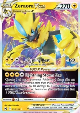 Zeraora VSTAR CRZ-055 Ultra Rare Excellent Deutsch