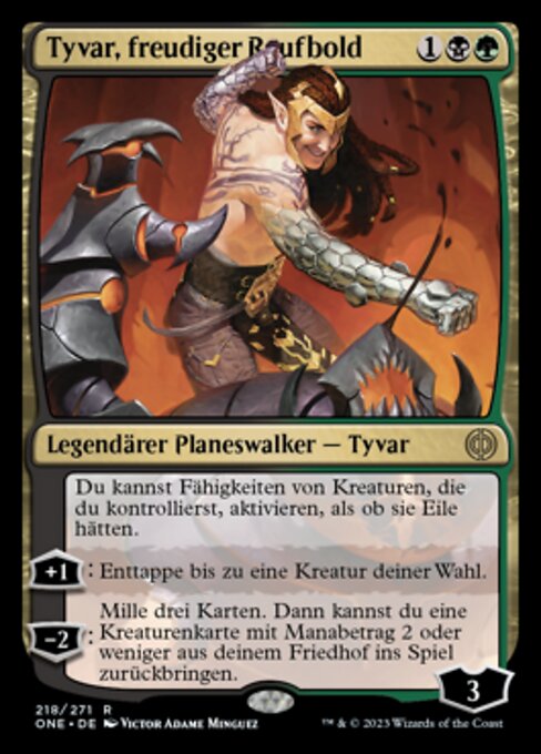 Tyvar, freudiger Raufbold ONE-218 Rare Near Mint Deutsch