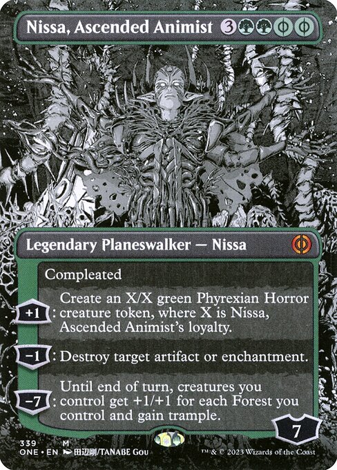 Nissa, Ascended Animist (V.2) XONE-339 Mythic Near Mint Englisch Foil