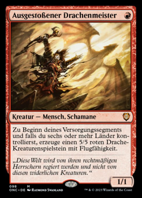 Ausgestoßener Drachenmeister ONC-98 Mythic Near Mint Deutsch