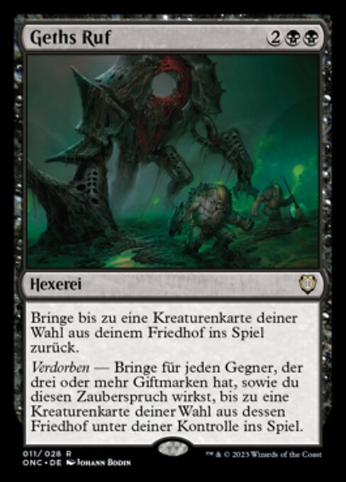 Geth's Summons ONC-11 Rare Excellent Deutsch