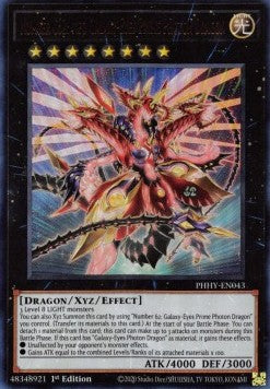 Number C62: Neo Galaxy-Eyes Prime Photon Dragon PHHY-043 Ultra Rare Near Mint Englisch 1. Auflage