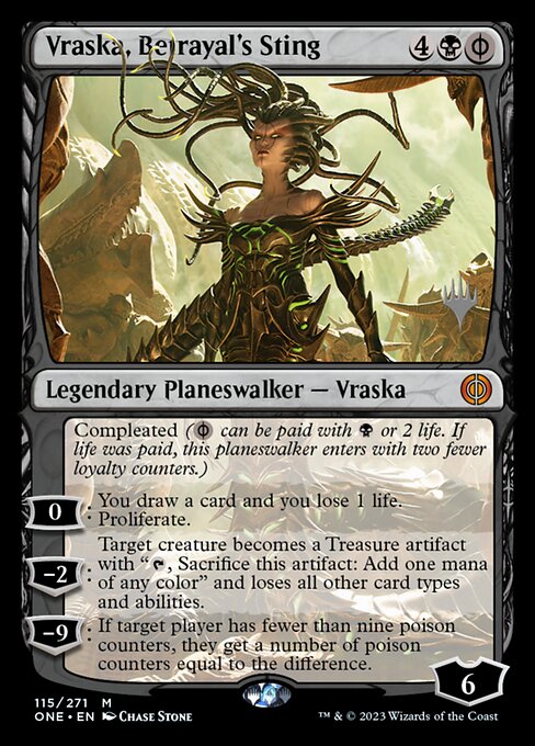 Vraska, Stachel des Verrats (V.2) PONE-115 Mythic Excellent Deutsch