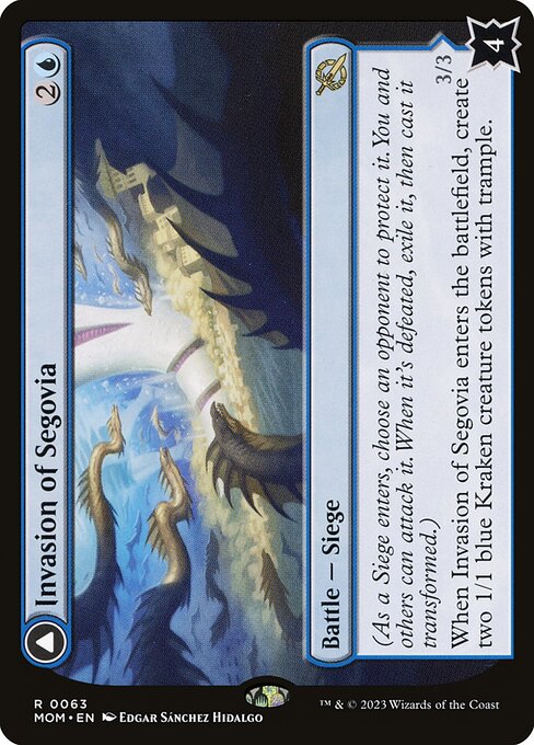 Invasion of Segovia // Caetus, Sea Tyrant of Segovia MOM-63 Rare Excellent Englisch
