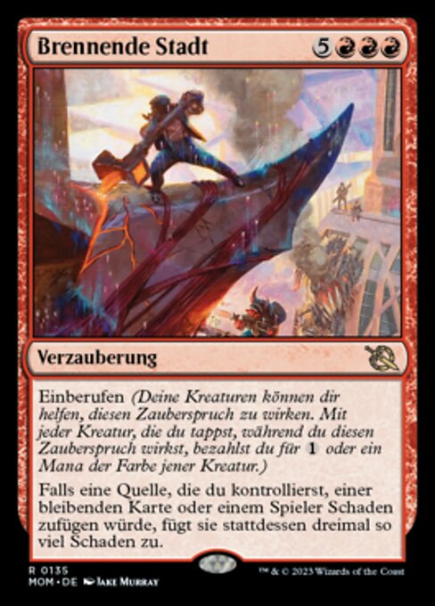 Brennende Stadt MOM-135 Rare Near Mint Deutsch Foil
