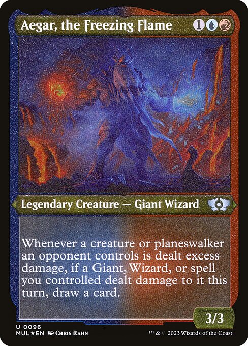 Aegar die Frostflamme (V.2) MUL-96 Uncommon Played Englisch Foil