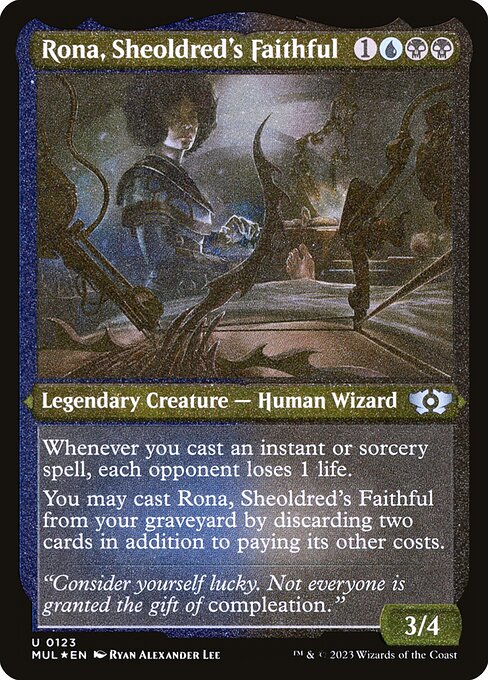 Rona, Sheoldred's Faithful MUL-123 Uncommon Near Mint Englisch Foil