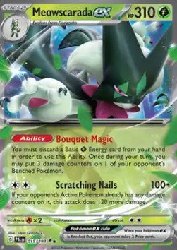 Meowscarada ex PAL-015 Double Rare Light Played Englisch