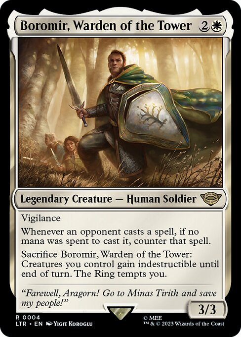Boromir, Wächter des Turms LTR-4 Rare Near Mint Englisch Foil