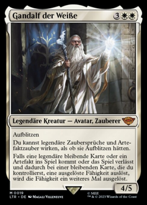 Gandalf der Weiße LTR-19 Mythic Excellent Deutsch Foil