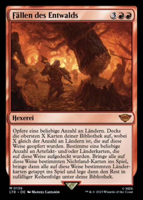 Fällen des Entwalds LTR-136 Mythic Near Mint Deutsch