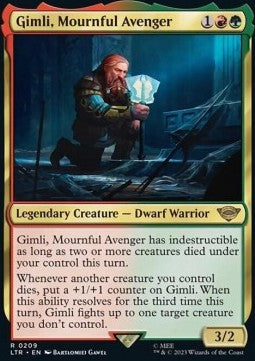 Gimli, trauernder Rächer LTR-209 Rare Excellent Englisch