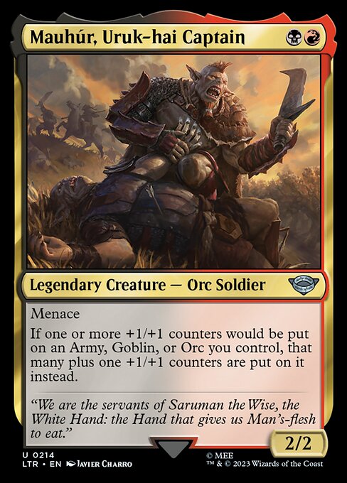Mauhúr, Uruk-hai Captain LTR-214 Uncommon Near Mint Englisch Foil