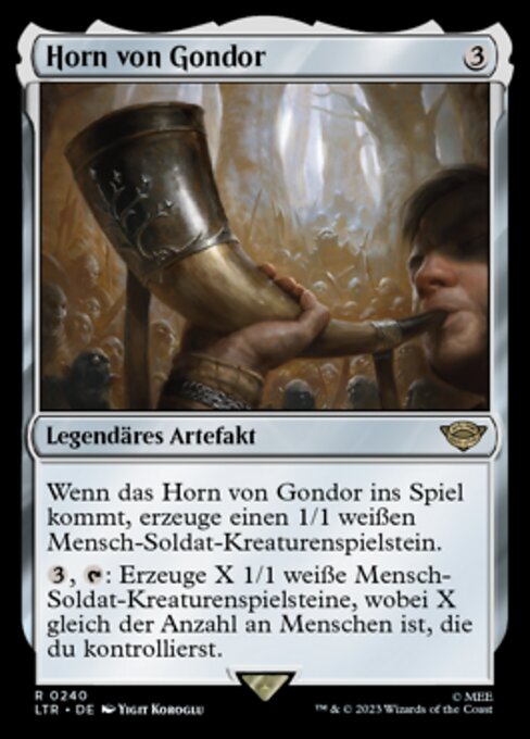 Horn von Gondor LTR-240 Rare Near Mint Deutsch