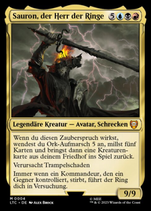 Sauron, der Herr der Ringe LTC-4 Mythic Near Mint Deutsch