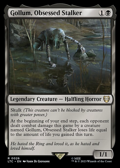 Gollum, Obsessed Stalker LTC-26 Rare Near Mint Englisch