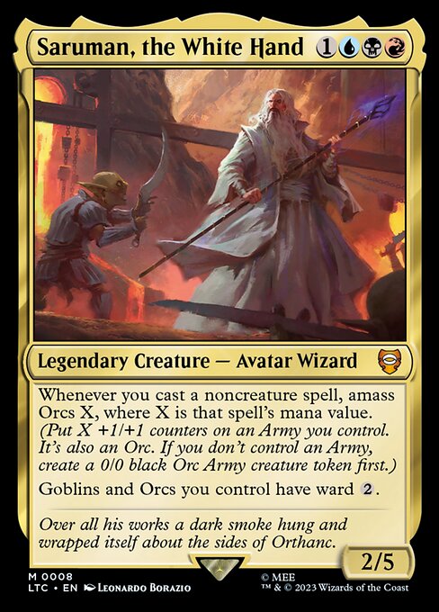 Saruman, die Weiße Hand LTC-8 Mythic Good Englisch Foil