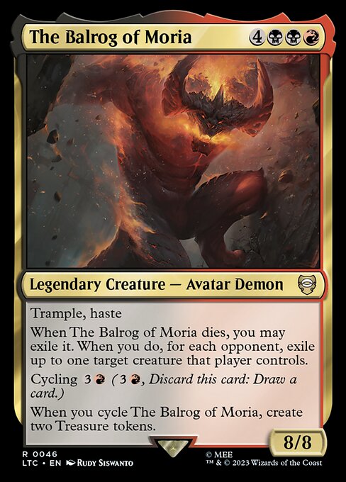 The Balrog of Moria LTC-46 Rare Excellent Englisch