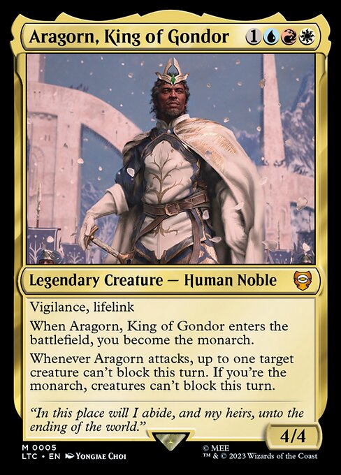 Aragorn, König von Gondor LTC-5 Mythic Near Mint Englisch