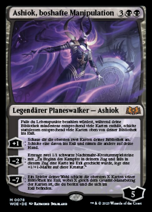 Ashiok, boshafte Manipulation WOE-78 Mythic Near Mint Deutsch Foil