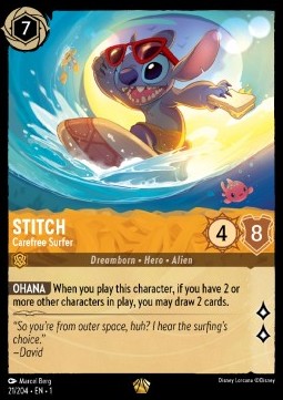 Stitch - Sorgloser Surfer (V.1) 1TFC-21 Legendary Boosterfrisch Deutsch