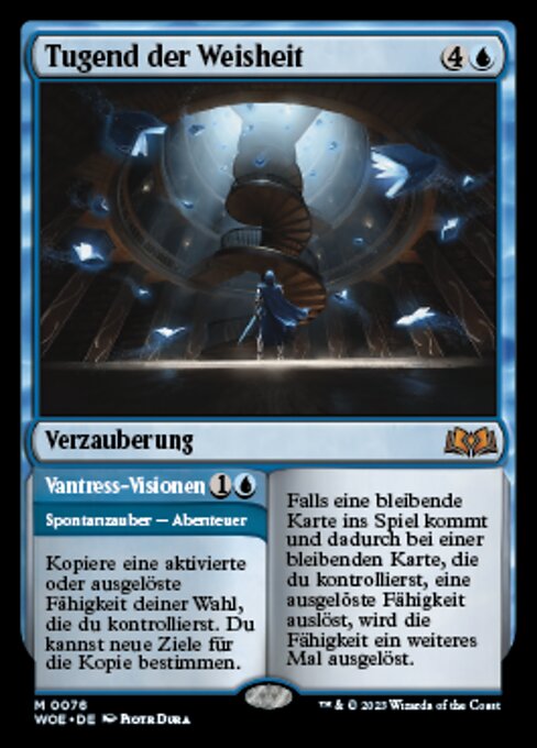 Virtue of Knowledge // Vantress-Visionen WOE-76 Mythic Near Mint Deutsch Foil