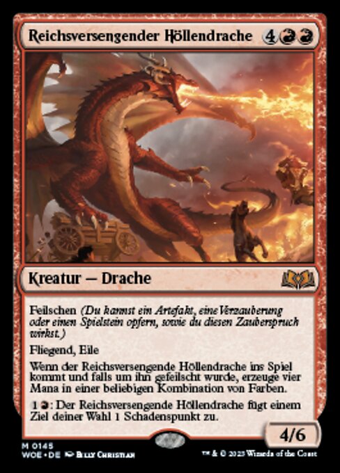 Reichsversengender Höllendrache WOE-145 Mythic Near Mint Deutsch